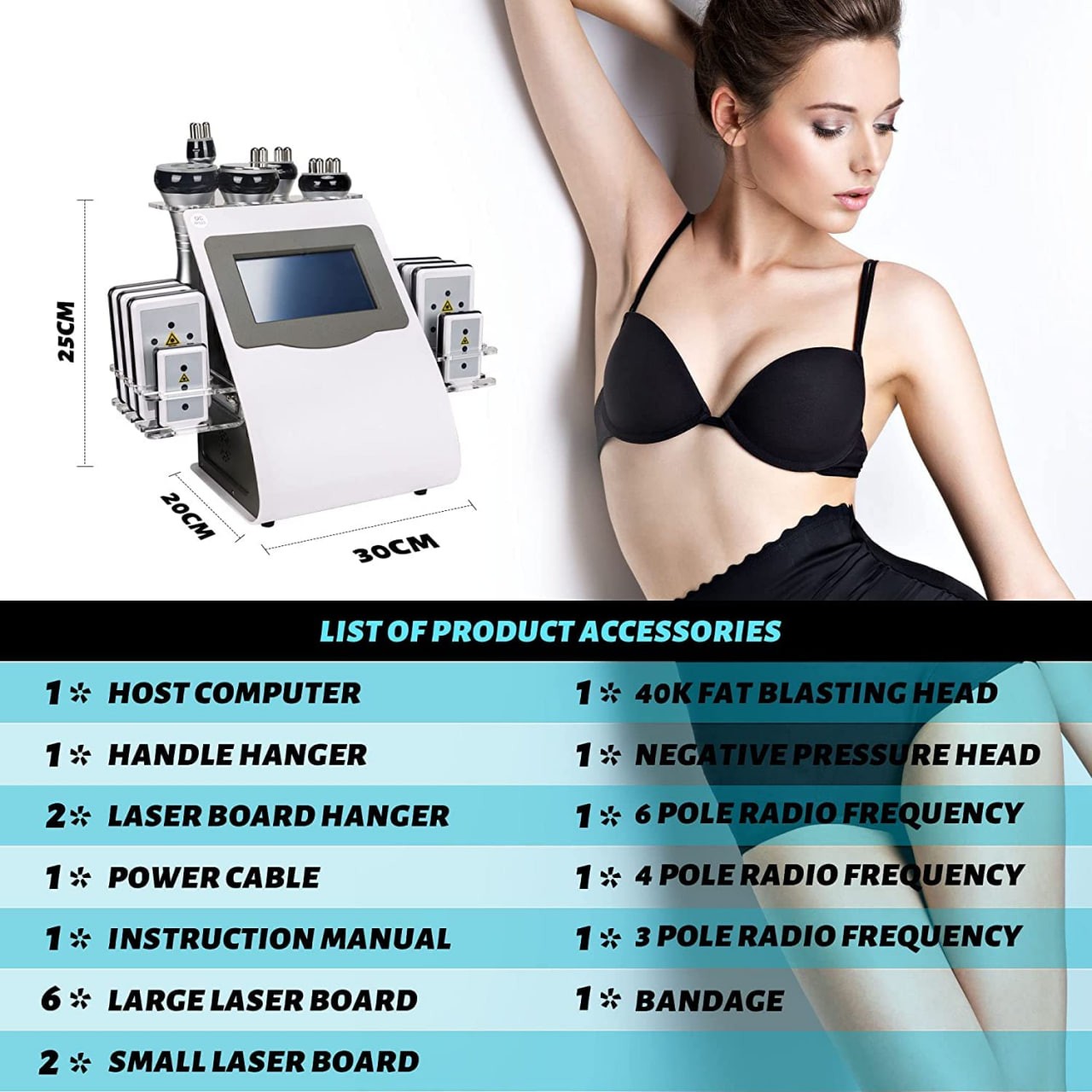 Cavitation Machine, Body Sculpting Machine, Body Machine Professional Beauty Equipment for Home Salon Use 110V Skin Care Tool for Face, Arm, Waist, Belly, Leg