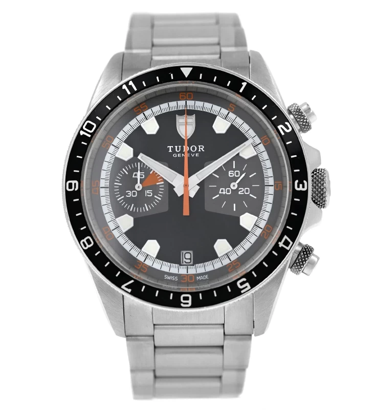Tudor Heritage Chronograph 70330N Date Stainless Steel 42MM Men Automatic