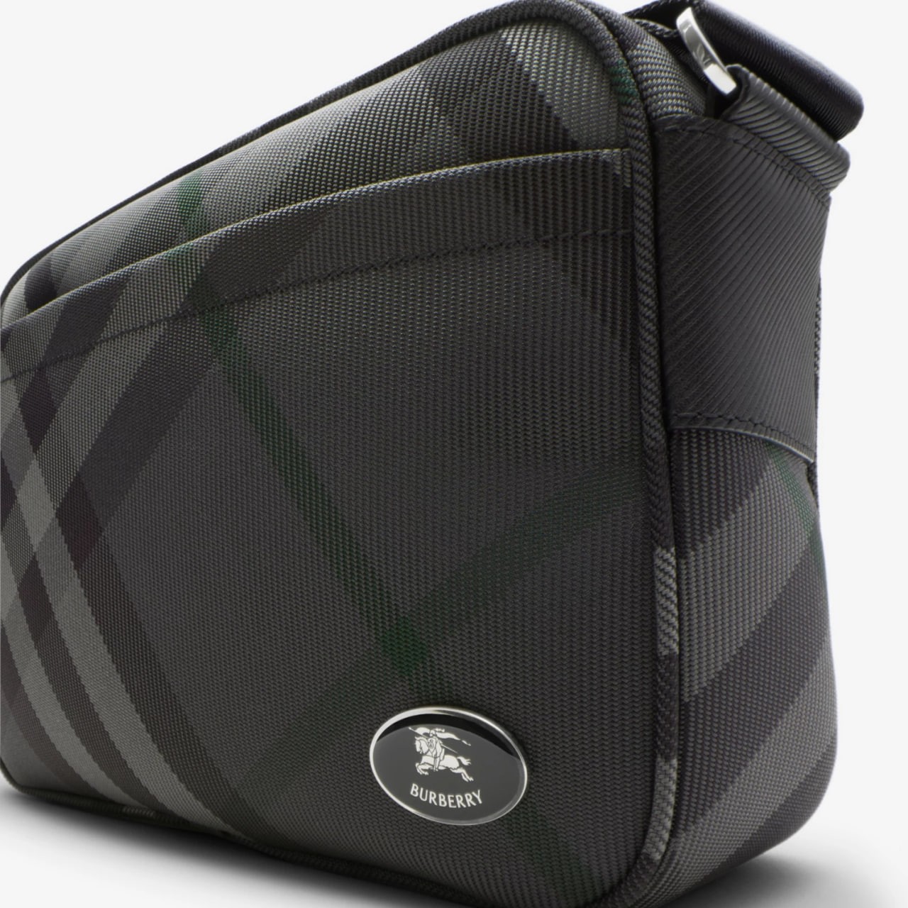 BURBERRY Slim Grid Crossbody Bag